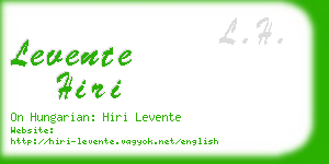 levente hiri business card